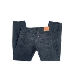 levi’s 505 straight leg jeans black wash denim relaxed  men’s size 36X34 grunge